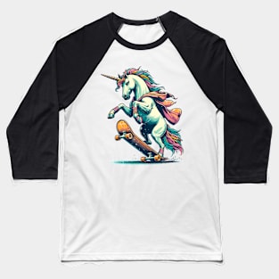 Fantasy unicorn skater Baseball T-Shirt